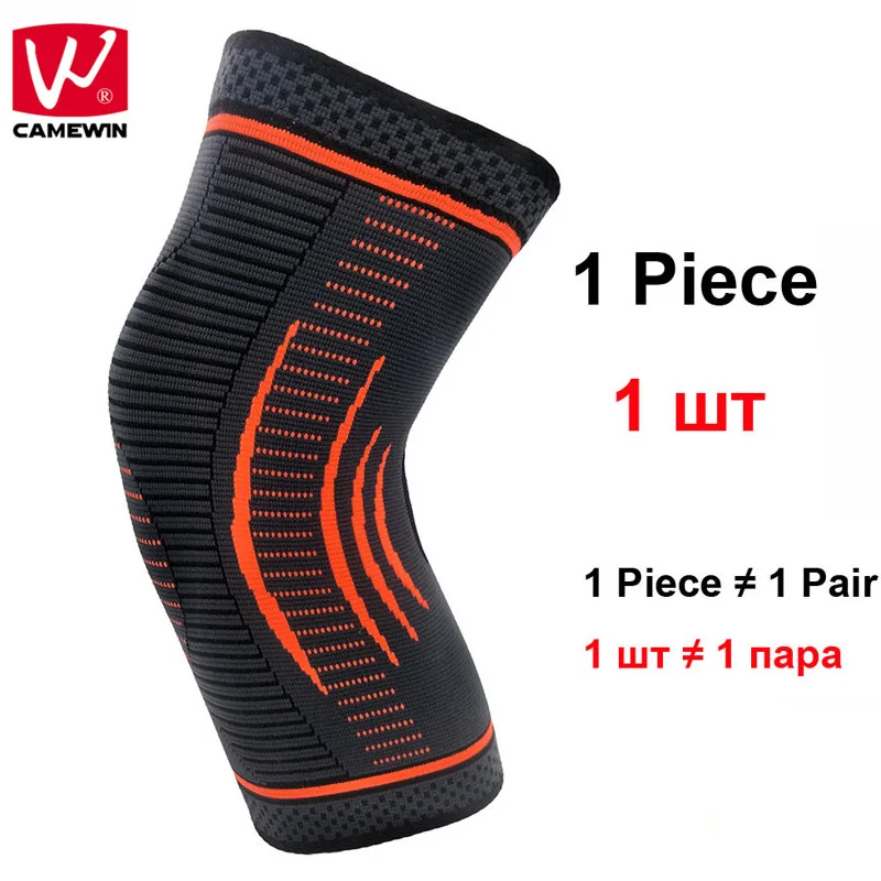 CAMEWIN 1 шт. коленный рукав-лучший коленный бандаж для облегчения боли в суставах, артрита, восстановления травм-эффективный для бега, спорта, фитнеса - Цвет: Orange