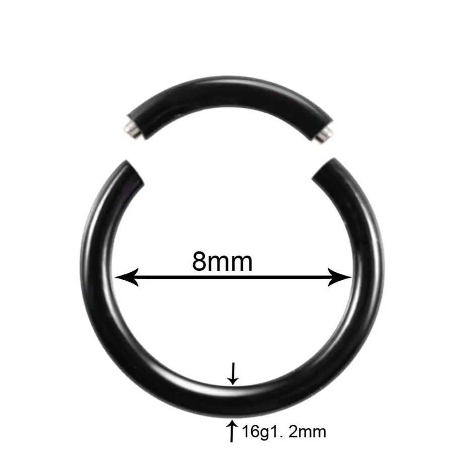 1 шт. титановые шарнирные сегментные кольца Лабрет в язык, бровь пирсинг для уха перегородка кликер носа кольца серьги хряща Tragus ювелирные изделия