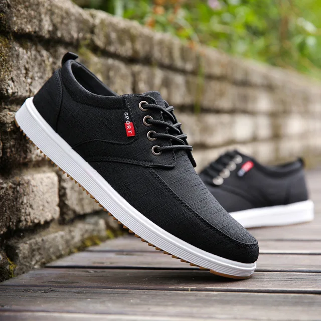 Wild Cloth Shoes Man With Men Low Top Shoes Youth Canvas Men Sneakers Flat Skate Vogue Sports Walking