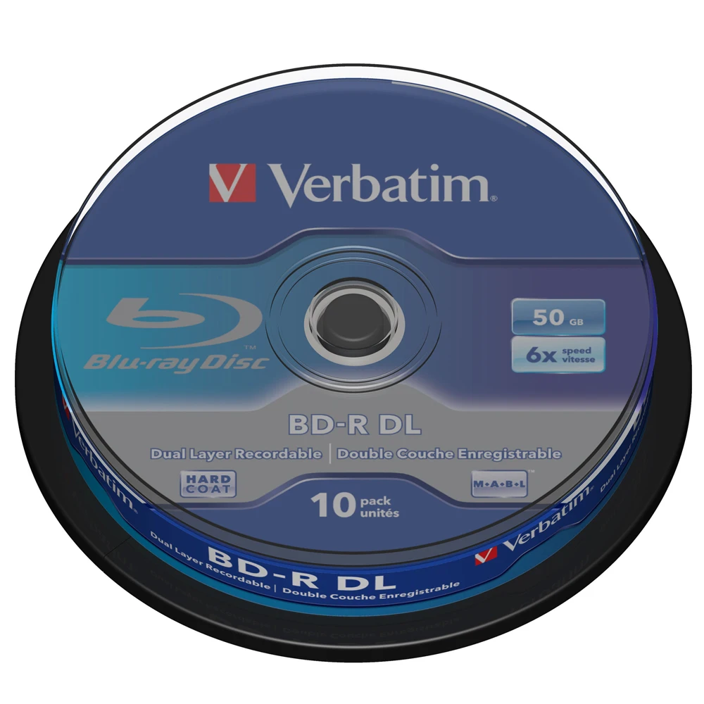 Жесткий диск Verbatim 6X blu Ray с объемом памяти 50 Гб компактное хранилище Blue ray Disk без