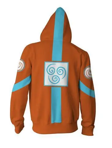 Аватар: последние костюмы Airbender Aang толстовки Косплей 3D Печатные Модные