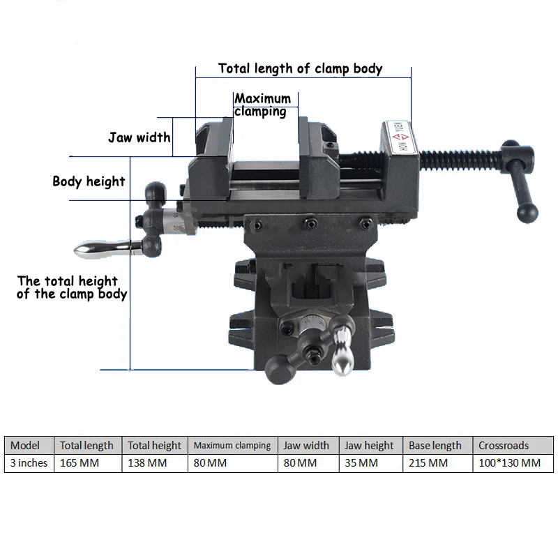 3 дюйма кросс-плоскошлифовальные плоскогубцы точность тяжелых ручной клещи Tiger скамейке дрель с кросс-зажим