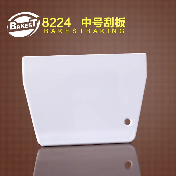 

BAKEST 6pcs per lot Middle Size Plastic Smooth Dough Scraper Cake Pastry Cutter