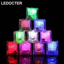 Мини кубики льда светодиодный вечерние светильник s RGB меняющийся светящийся мигающий вспыхивающий винный стеклянный светильник Новинка декоративный светильник для бара клуба свадьбы