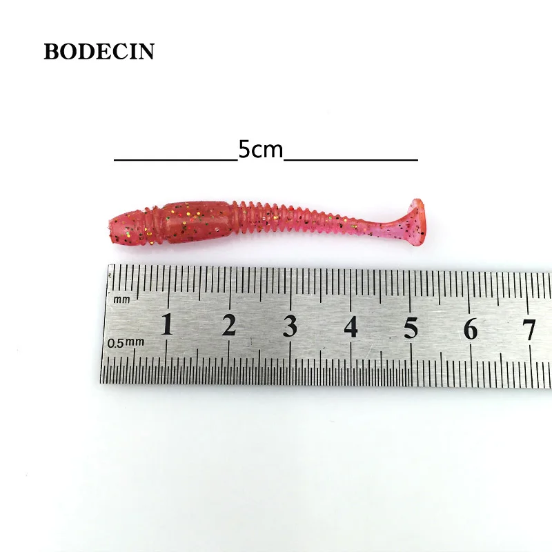 16 шт. рыболовные Takcle приманки-черви искусственные мягкие приманки с запахом соли T Tail приманки 50 мм 1 г Grubs Maggot пластиковые джиг голова Texas