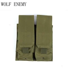 Лесной камуфляж нейлон двойной M4 5.56 Журнал Клип Карманный Molle Системы страйкбол Tactical военной техники