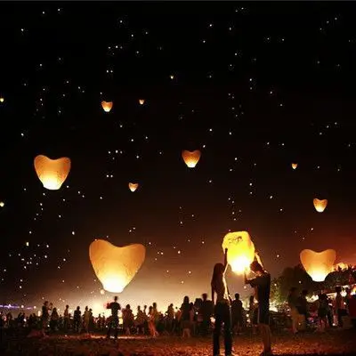 10Pc-set-Love-Heart-Sky-Lantern-Flying-W