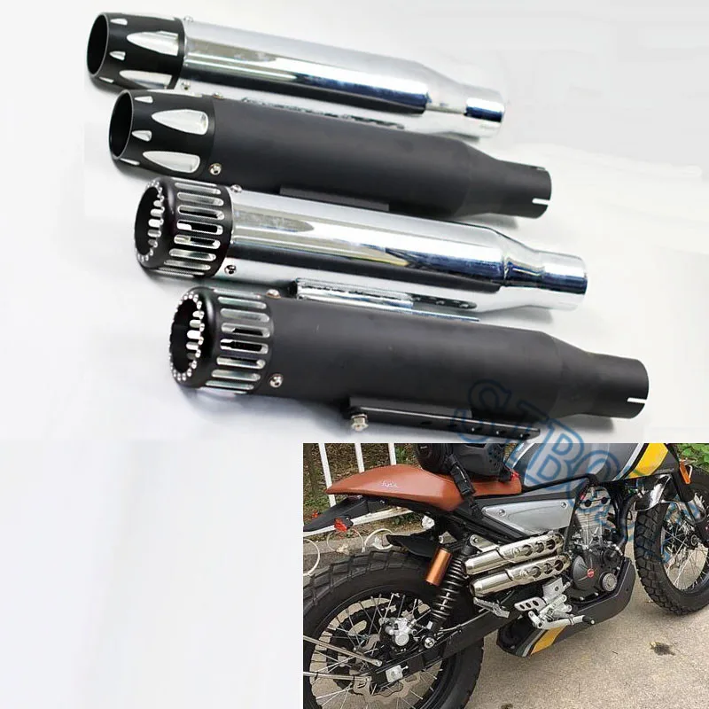 Универсальный 38 мм-40 мм Винтажный Классический мотоциклетный глушитель выхлопной трубы для Harley Davidson YAMAHA HONDA CB400 KAWASAKI VI51