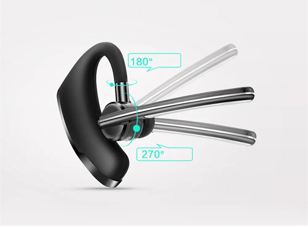 Handsfree business bluetooth headset with mic sweatproof voice control headphone for sports driving noise cancelling earphone (8)