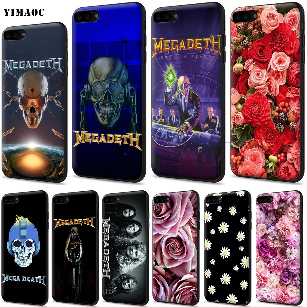 

YIMAOC Megadeth Soft Silicone Case for iPhone XS Max XR X 8 7 6 6S Plus 5 5s se