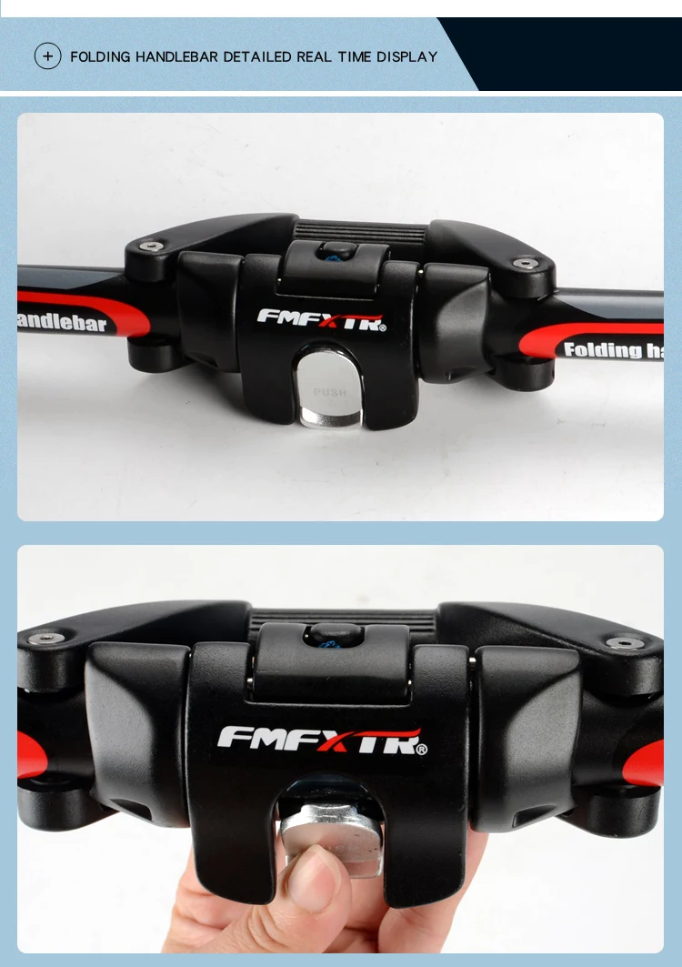 Fmfxtr bicicleta dobrável guiador 620mm 25.4 31.8