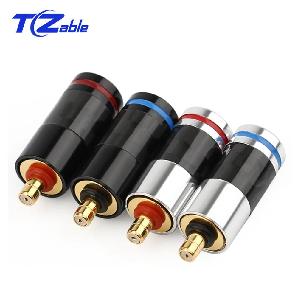 Hifi Earphone Male Pin Adapter Carbon Fiber DIY Audio Jack UE6 Pro IPX Headphone Plug Solder Wire Connector Earphone Plugs DIY