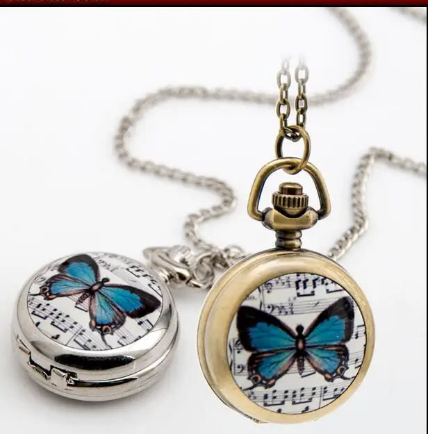 new-fashion-quartz-butterfly-score-smalto-modello-bronzo-argento-ciondolo-specchio-ore-collana-orologi-da-tasca