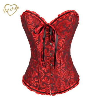 

Gorgeous strapless embroidered Overbust corset