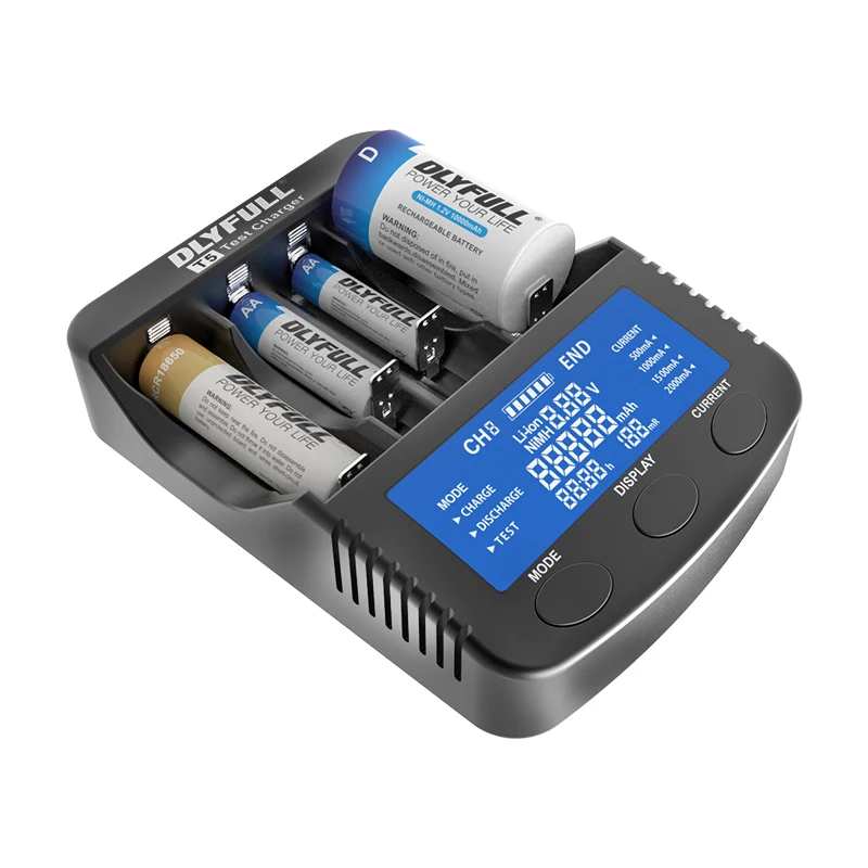 Best Price NEW DLYFULL T5 Smart Battery Charger for Liion 18650 14500