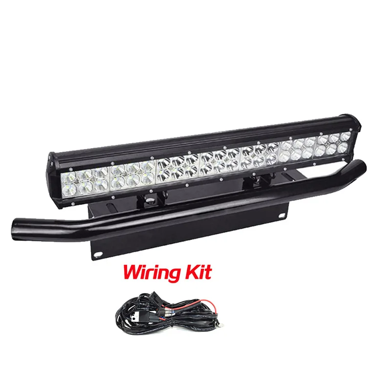 With Wiring Auxtings светодиодный 20 дюймов 126 Вт 12 В светодиодный светильник бар номерной знак кронштейн Bull бар IP67 комбинированный луч прямой автомобиль внедорожный 4x4 для Jeep ATV - Цвет: With Wiring