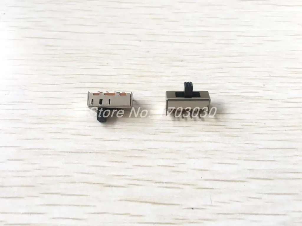 

10 Pcs x Panel PCB 4 Pin 3 Position 1P3T SP3T Slide Switch Side Knob 0.5A 50V DC