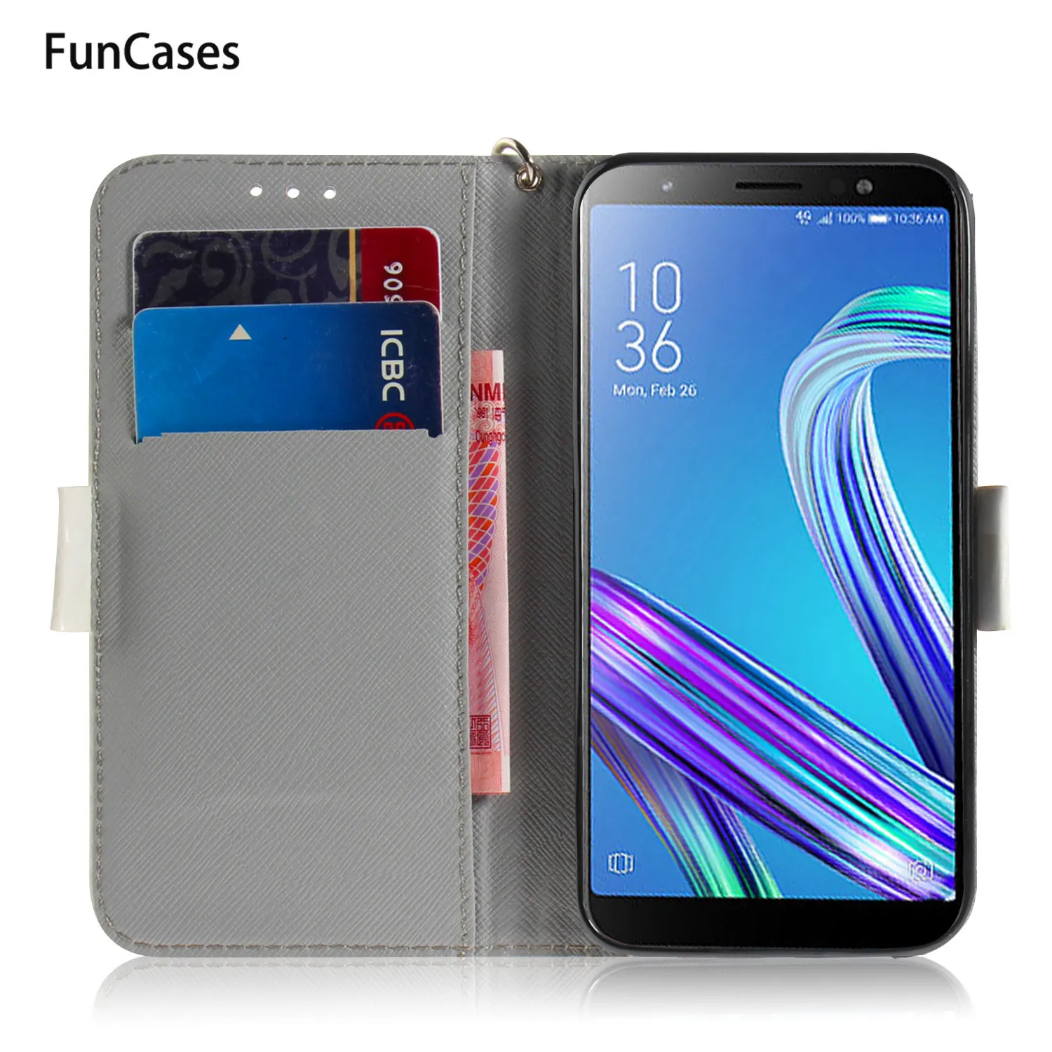 Чехол роскошь для Asus ZB555KL Черный кот Telefoan СПС Caso cellular Zenfone Max (M1) 555KL из