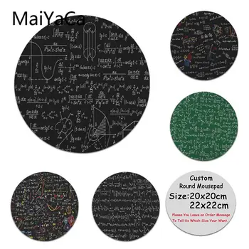 

MaiYaCa Cool New Geometric formula gamer play mats Mousepad Comfort Mouse Mat Gaming Round Mousepad