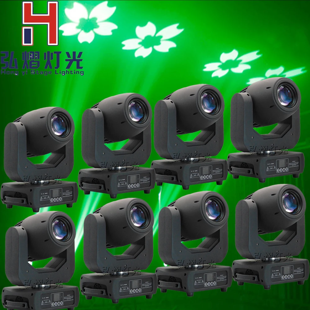 

(8 pieces/lot)150W Gobo LED Moving Head Light 3 Face Prism DMX Controller 16/14/12/10 Channel for Stage Theater Disco Nightclub