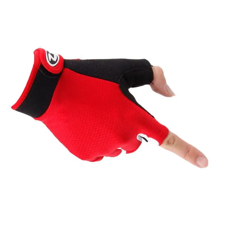 

Unisex Adults Patchwork Gloves Half Finger Cycling Gloves
