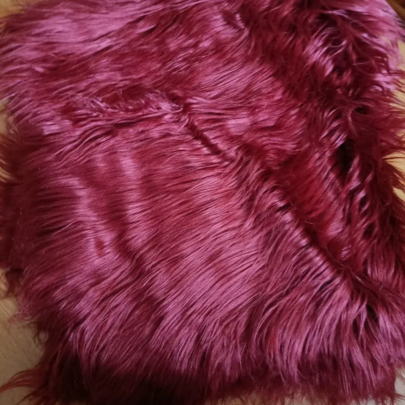 wine red 100x150CM Покрывало для фото новорожденного ребенка, покрывало для фото из искусственного меха - Цвет: wine red 100x150CM