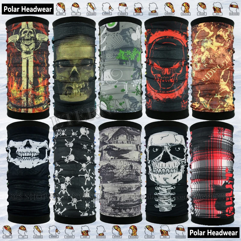

Winter Outdoor Sport Double Layers Fleece Bandanas Magic Tube Scarf Cycling Neck Warmer Multi Function Polar Reversible Headwear