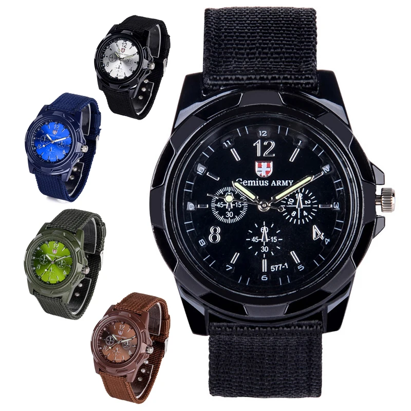 

2018 Men Military Watch Nylon Strap High Quality Quartz Movement Watch Top Brand Luxury Casual Sports Wristwatch for Men zegarki