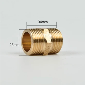 

DN20 3/4" BSP Male Hex Nipple Pipe Fitting Brass Length 34mm