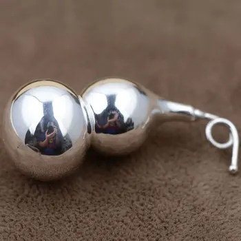 

FNJ 925 Silver Gourd Pendant 100% Pure S925 Solid Thai Silver Pendants for Women Men Jewelry Making