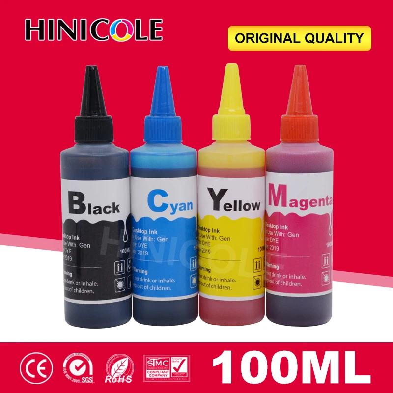 

100ml 4 Dye Ink Refill kit for HP 903 904 905 907 Ink Cartridge Ciss for HP OfficeJet 6950 6956 Pro 6960 6970 Printer