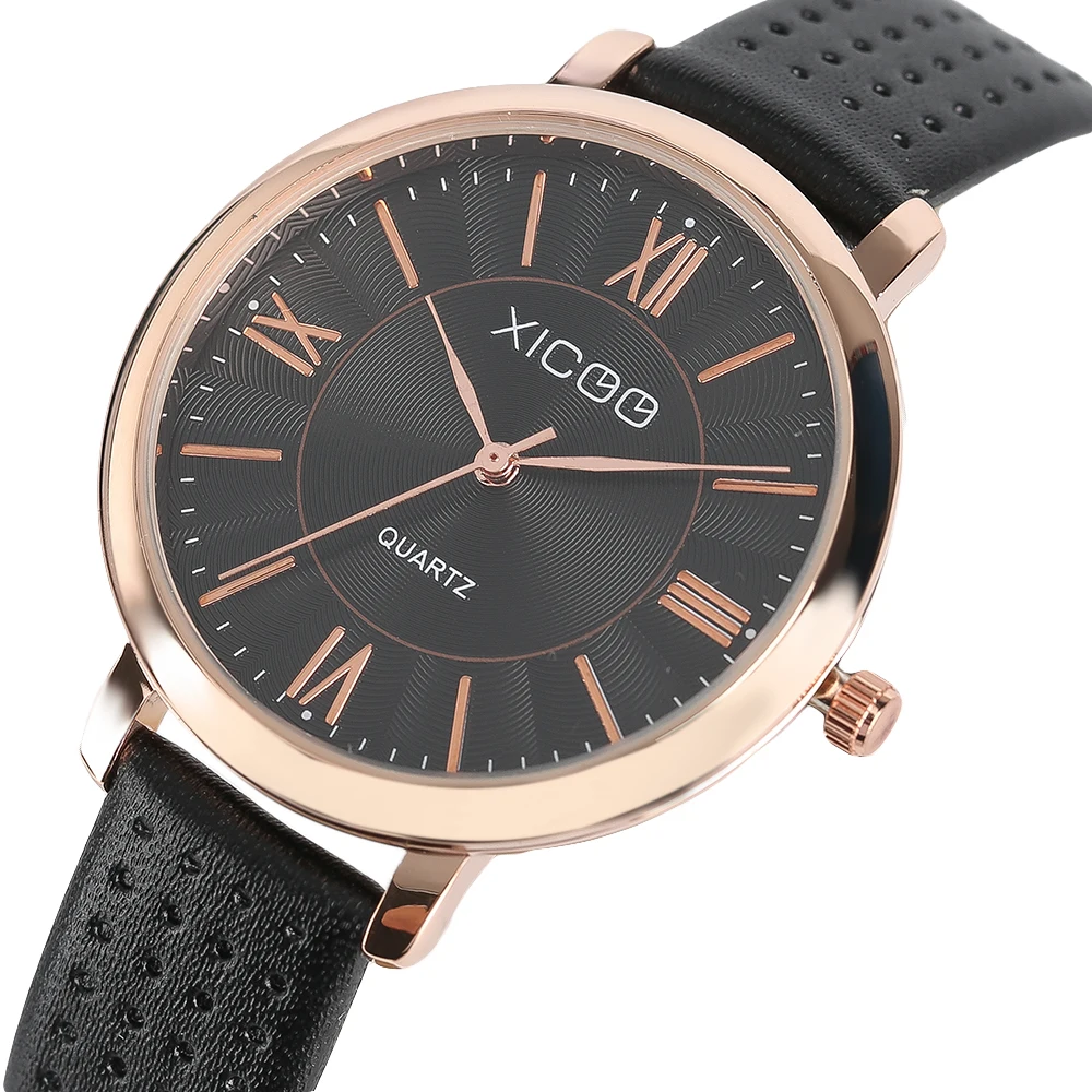 

XICOO Luxury Women Watch Roman Numbers Rose Gold Case Quartz Wristwatch Ladies Fashion Casual Dress Hours Clock Relogio Feminino