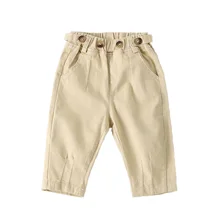 Новинка года; однотонные Хлопковые Штаны для мальчиков; сезон весна-осень повседневные длинные брюки для мальчиков Одежда для детей шаровары для малышей; LZ318