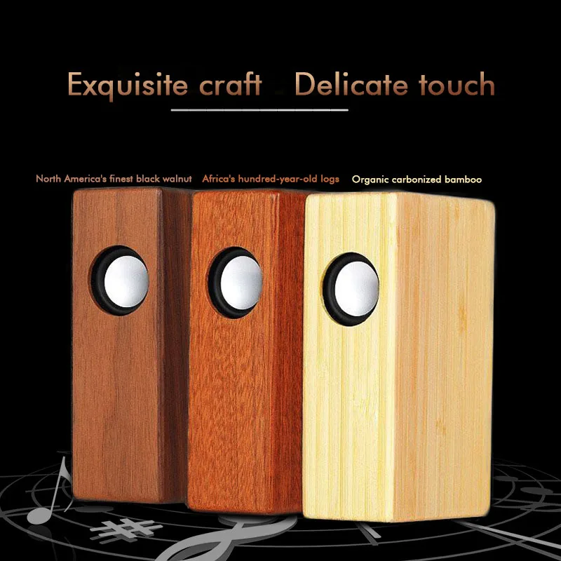 

Wireless Bluetooth Speaker Wood Portable Mini Speaker Subwoofer Bluetooth Column Sound Music Surround Desktop for Cell Phone