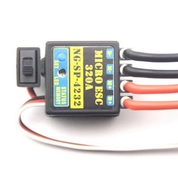 

1PCS 320A Bidirectional Brushed ESC Suit with 2-3S Lipo Forward/Reverse 540/550 Motor Speed Controller for 1:10 Truck Car Boat