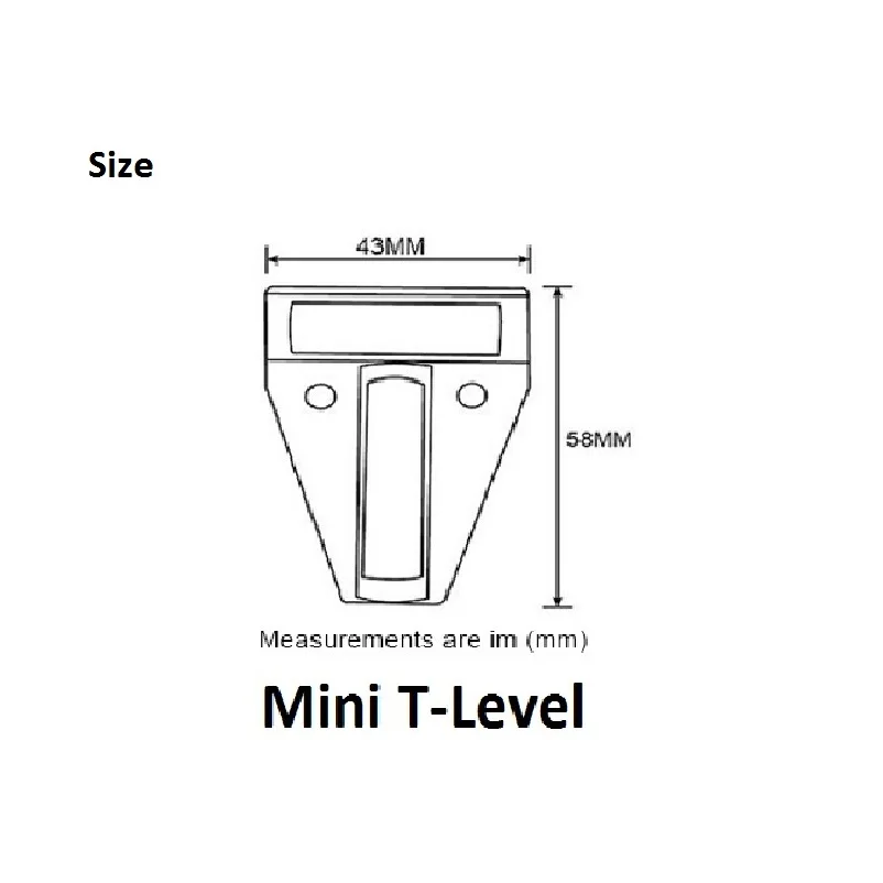 10xmini T-уровень инструмент RV Camper Tralier Motorhome Грузовик Лодка Запчасти аксессуары консольный стол измерения пузырьковый уровень
