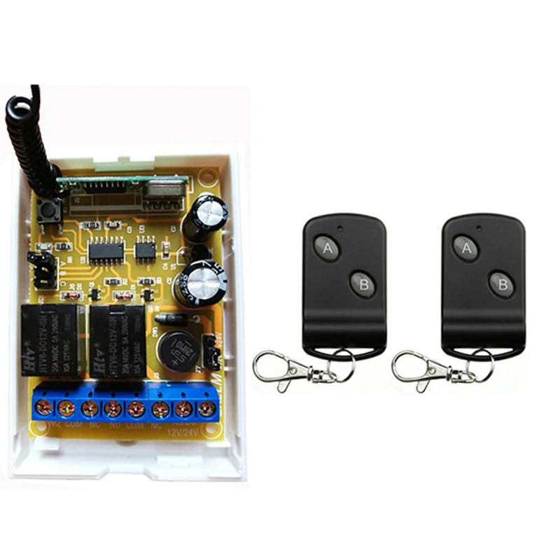 Реле беспроводное 2 канальное 12 в пост. Тока 24 315/433|wireless remote transmitter|wireless remotewireless