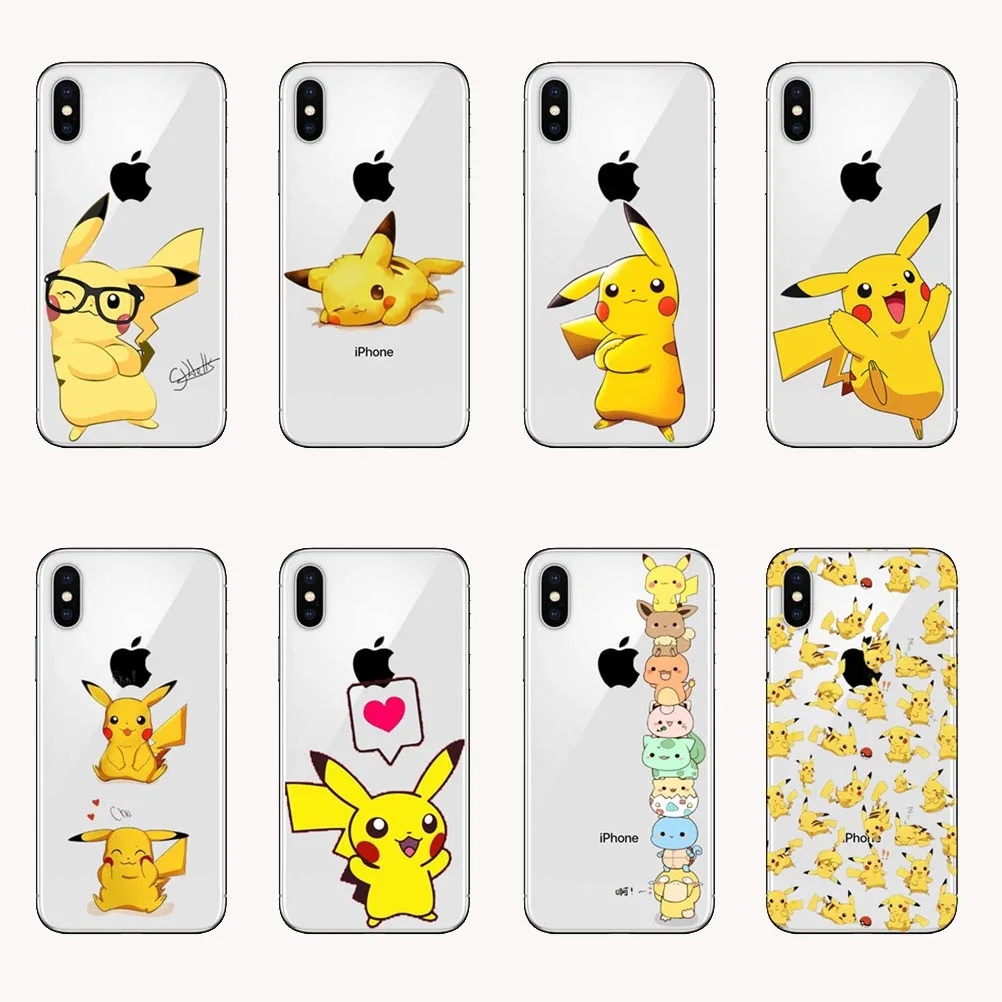 3D Cartoon Pocket Monsters Pokemons Pikachu Phone Soft silicone Cases Cover For iphone 7 6 6S 8 Plus 5S SE X XS XR MAX |