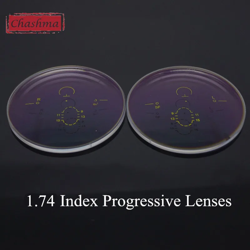 

Chashma 1.74 Index Thinnest Clear Color Verifocal Anti Reflective Multifocal Prescription Free Form Progressive Lenses