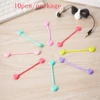 HOT sale,10pc/lot Soft Silicone Magnetic Wire Cable Organizer Key Cord Earphone Storage Holder Clips Cable Winder For Data Cable ► Photo 1/6
