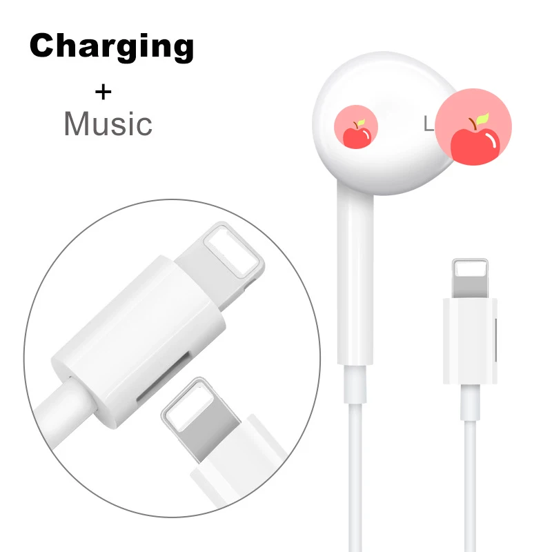 

50Pieces/lot In Ear Wired Bluetooth Earphone with Mic & Charge Sport Wired Headset for iPhone 7 8 Plus X XR XS Max iPad Earbuds