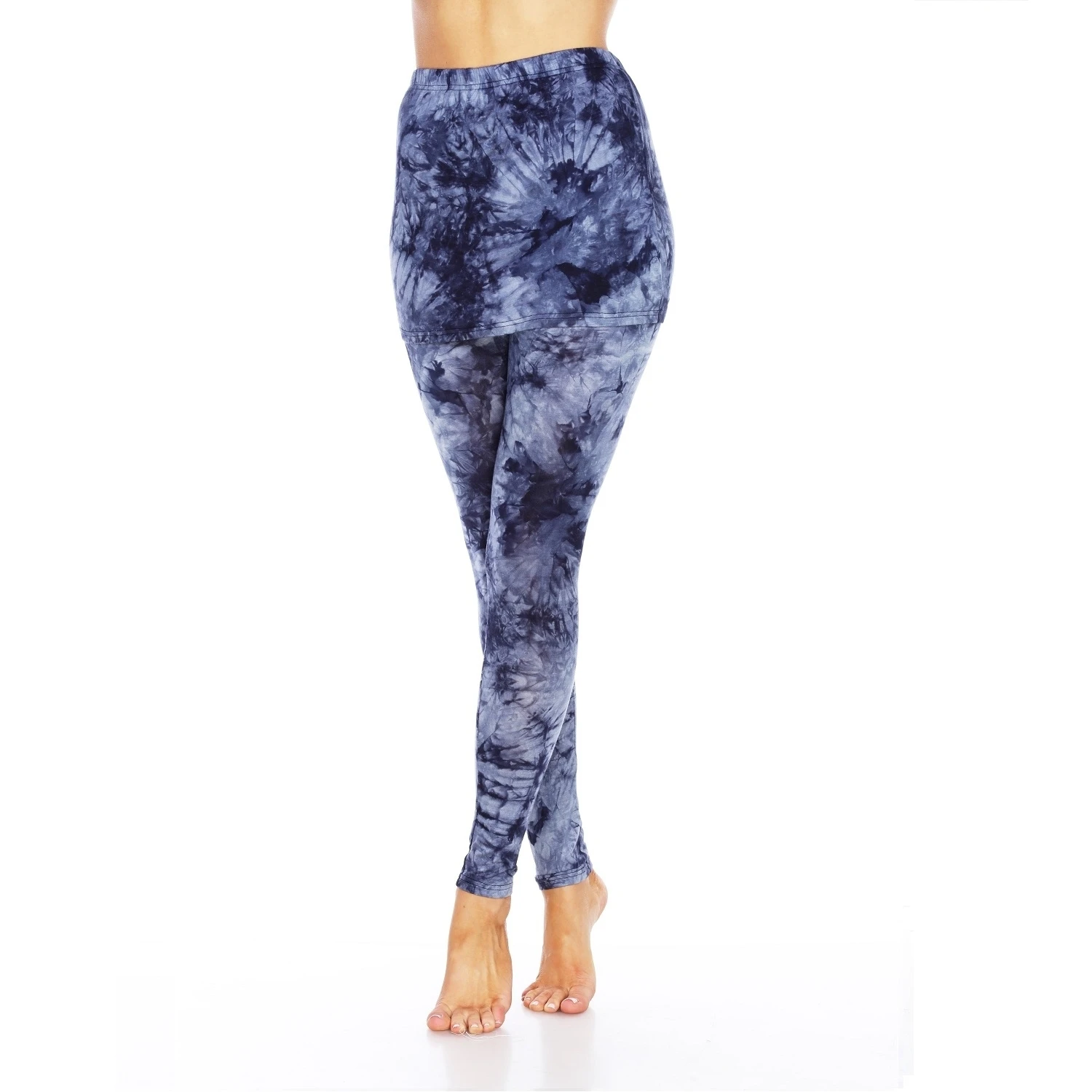 Tie Dye Skirted Leggings - Navy (1)