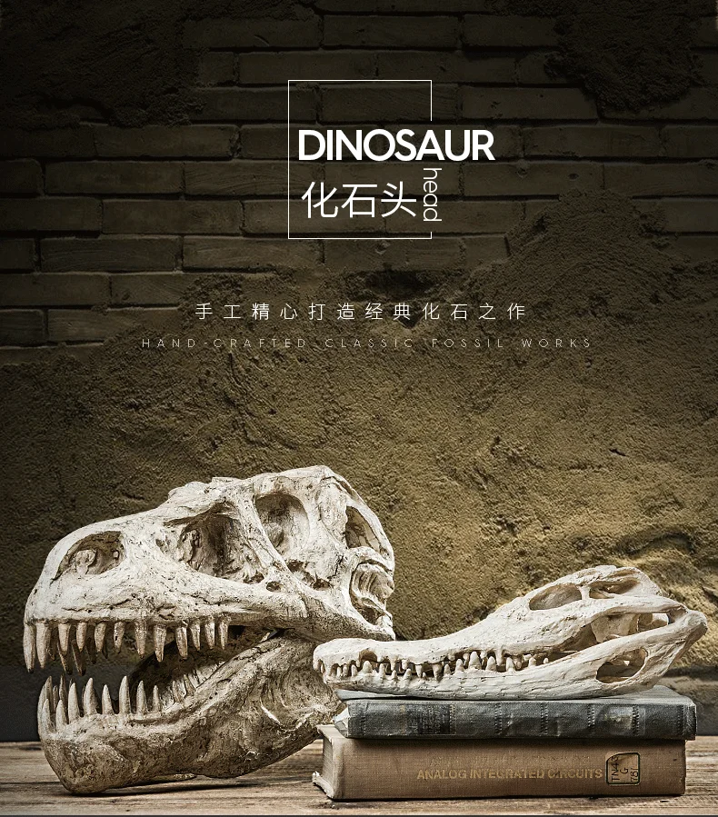 Искусственные животные череп динозавр Fossil Лофт Декор Аксессуары для дома для гостиной украшение стола кабинет витрина украшения