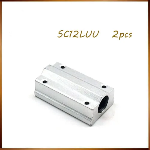 Free shipping 2pcs SC12LUU Linear Ball Bearing linear guides Table CNC
