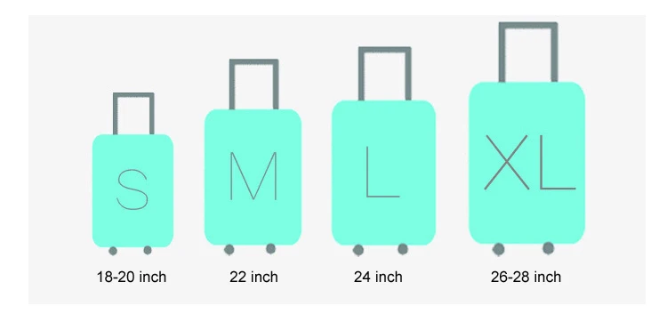 18-24 дюймов цветной Модный Эластичный Чехол для багажа защитный чехол для чемодана тележка чехол для путешествий багаж пылезащитный чехол