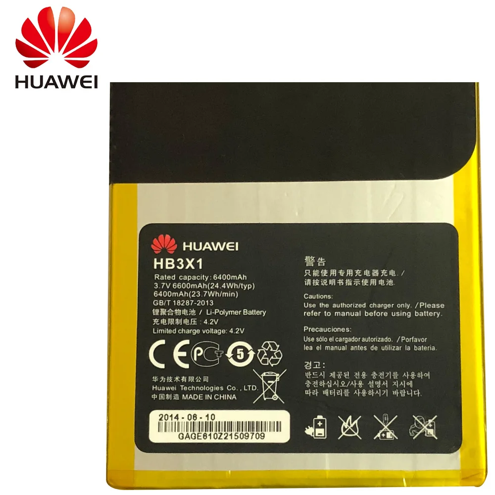 Оригинальная батарея для huawei MediaPad 10 Link батарея для huawei hb3x1 S10-201wa 6400 мАч полная емкость