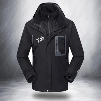 

2019 Autumn Winter DAIWA Fishing Jackets Waterproof Thick Warm Hiking Fishing Clothing Mens 2 Pieces Down Coat Outdoor Clothes