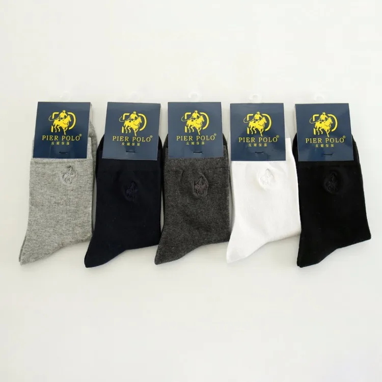 5 пар/лот Высокое качество модный бренд Бизнес Носки для девочек Для мужчин хлопковые носки Meia Для Мужчин's Носки для девочек Вышивка Бамбук