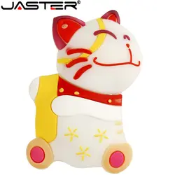 JASTER Lucky smile cat модельный накопитель 4 ГБ 8 ГБ 16 ГБ 32 ГБ 64 ГБ USB флеш-накопитель карта памяти USB 2,0