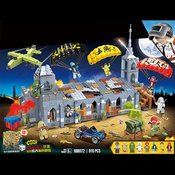 

Modern military game PUBG battlefield moc scenes building block army Ghillie suit figures Cathedral duel batisbrick bricks toys